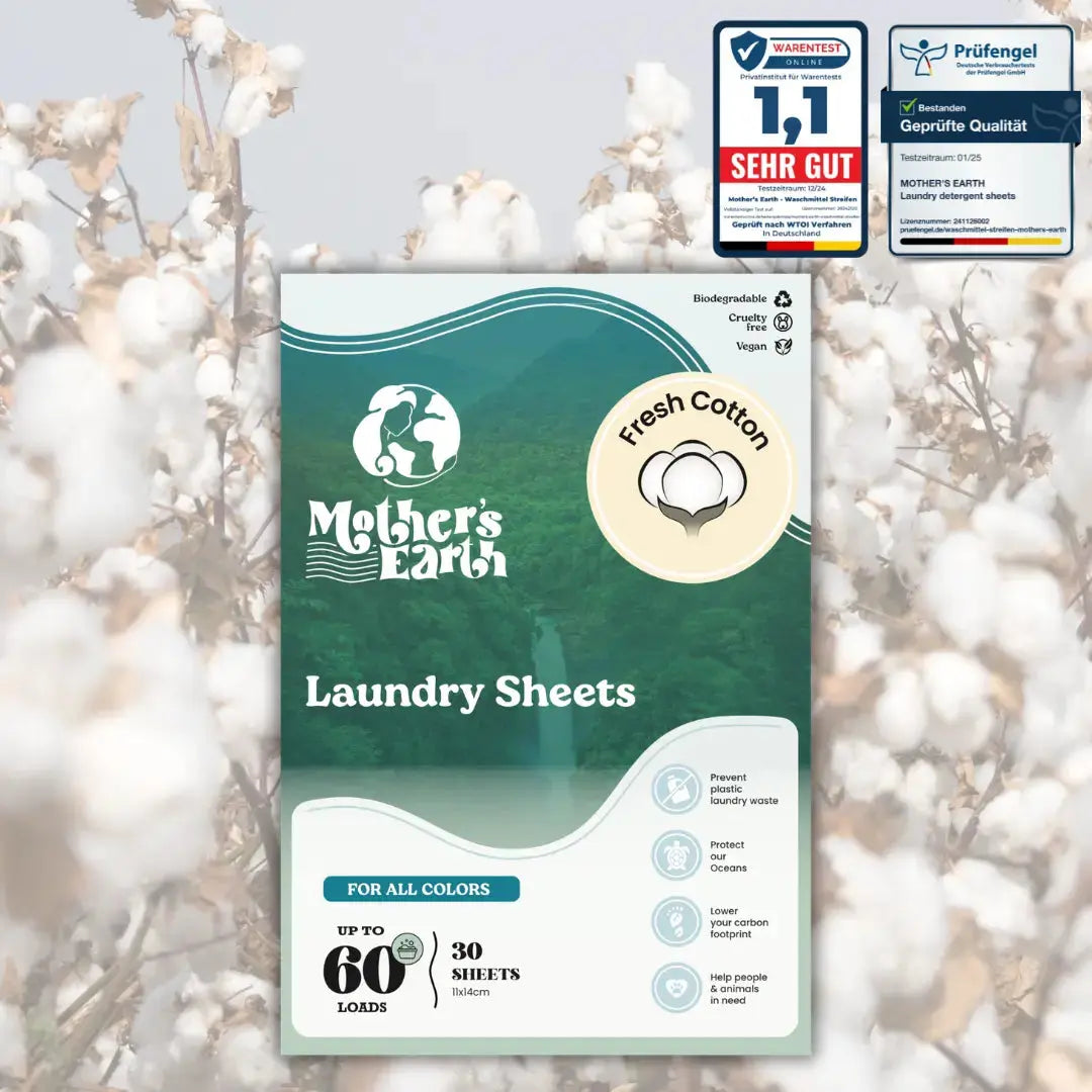 Umweltfreundliche Waschmittel-Blätter Mother's Earth