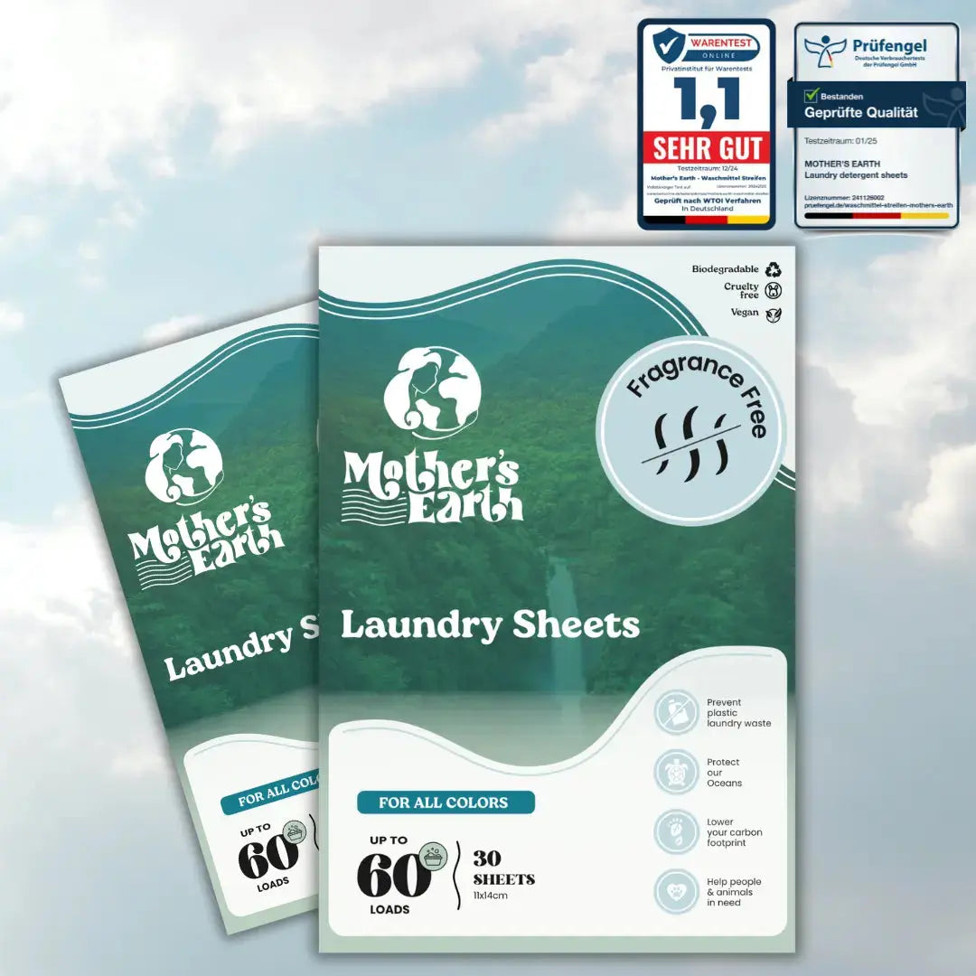 Umweltfreundliche Waschmittel-Blätter Mother's Earth
