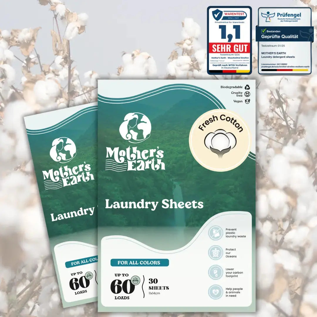 Umweltfreundliche Waschmittel-Blätter Mother's Earth
