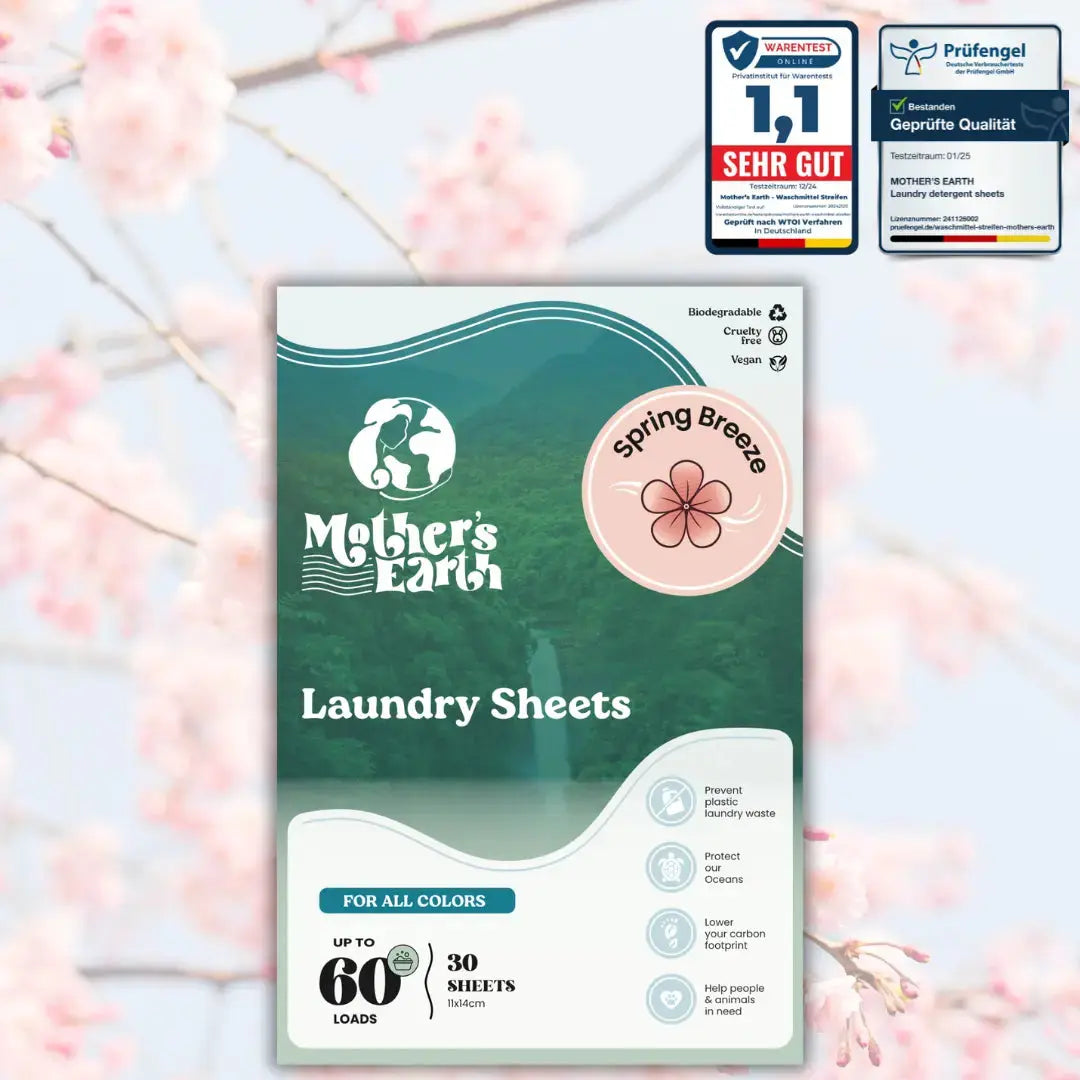 Umweltfreundliche Waschmittel-Blätter Mother's Earth