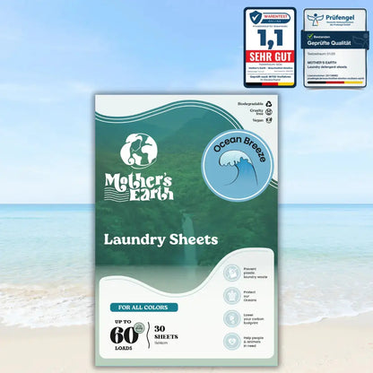 Umweltfreundliche Waschmittel-Blätter Mother's Earth