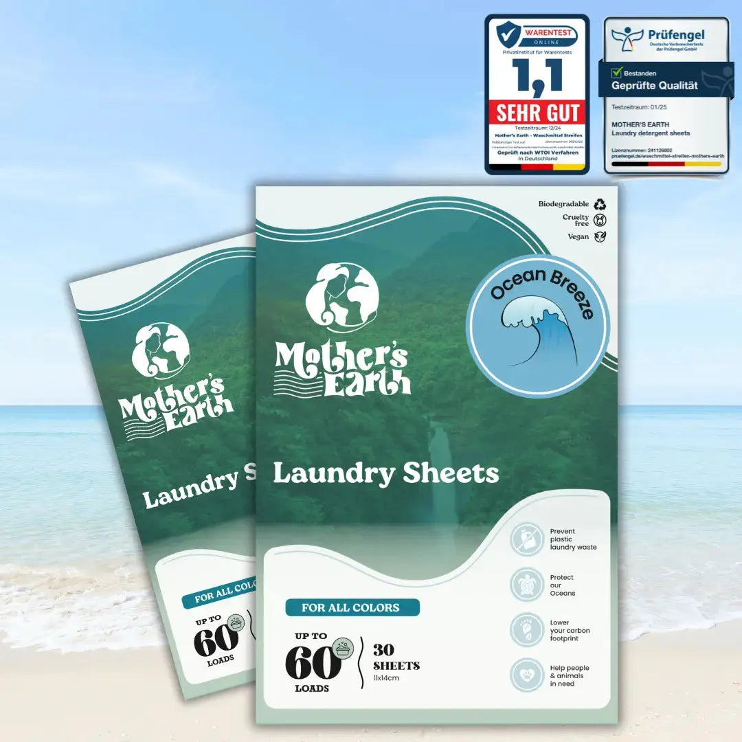 Umweltfreundliche Waschmittel-Blätter Mother's Earth